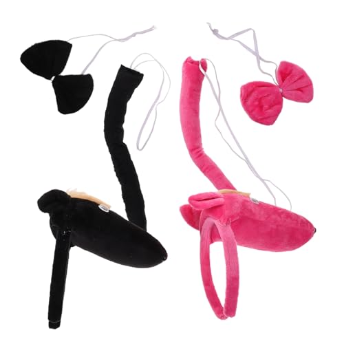 SOIMISS 2 Sätze Pferdeohren Haarreif Fliege Set für Tierkostüm Vielseitig für Halloween Geburtstagsfeiern Schulaufführungen Passend für Erwachsene von SOIMISS