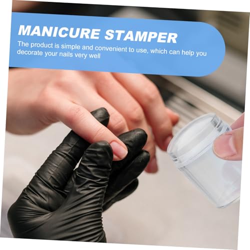 SOIMISS 2 Sätze Transparentes mit Silikon stempel und Schaber Langlebig Hautfreundlich für Maniküre DIY Einfach zu Bedienen für Gelnägel und Nageldesign von SOIMISS