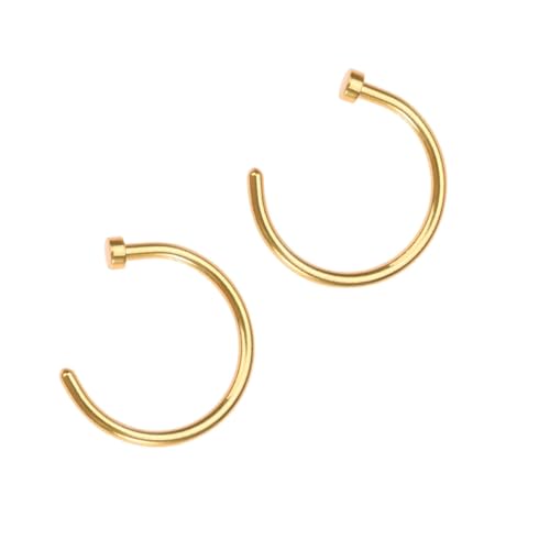 SOIMISS 2 Stck C Förmige Nasenringe aus Chirurgischem Titansstahl Goldfarben Hautfreundlich Glatt Poliert Unisex Nasenpiercing Schmuck für Damen und Herren SOIMISS 2 Stck C Förmige Nasenringe aus Chirurgischem Titansstahl Goldfarben Hautfreundlich Glatt Poliert Unisex Nasenpiercing Schmuck für Damen und Herren von SOIMISS