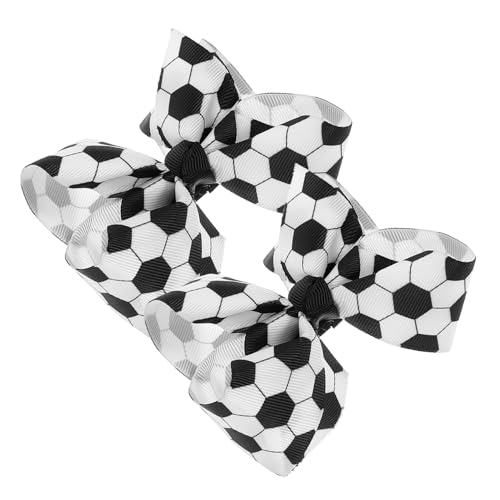 SOIMISS 2 Stck. Fußball-haarnadelkurve Mädchen Haarschleife Bögen Schleife Haarschmuck Für Clip Haarzubehör Babys Mädchen Verbeugt Sich Mini Haarspange Mit Fußballschleife Bogen Metall von SOIMISS