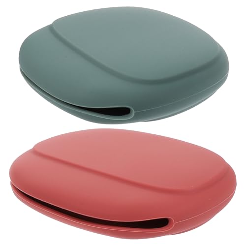 SOIMISS 2 Stck. Silikon Make Up Schwamm Halter Tragbare und Langlebige Puderquaste Aufbewahrungsbox für Reisen Leicht Platzsparend Bunte Kosmetik Organizer Geeignet für Damen und Mädchen von SOIMISS