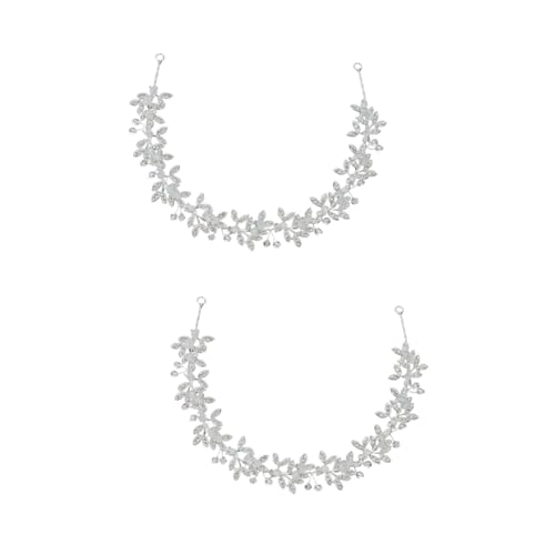 SOIMISS 2 Stk Braut Stirnband haarschmuck Haarbänder haarstifte haare schmuck Diamant-Stirnband braut hochzeit haar rebe stirnband wunderschönes Haarband neuartige Kopfbedeckung Legierung von SOIMISS