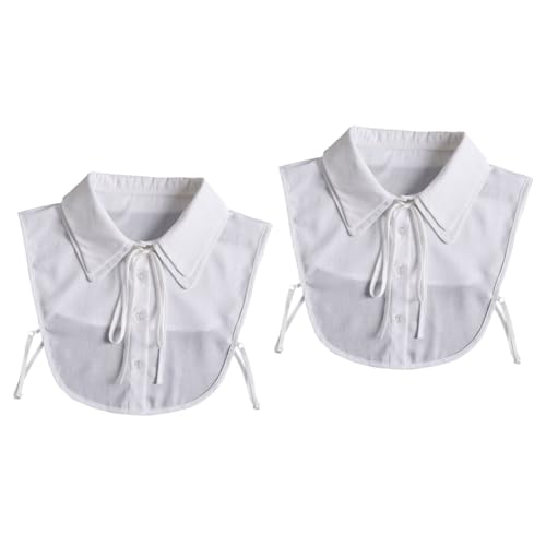 SOIMISS 2stücke Chiffon Fake Collar Damen Blusenkragen Abnehmbarer Dekorativ-kragen Weiß Für Modische Outfits Elegantes Design Für Vielseitige Kombinationen von SOIMISS
