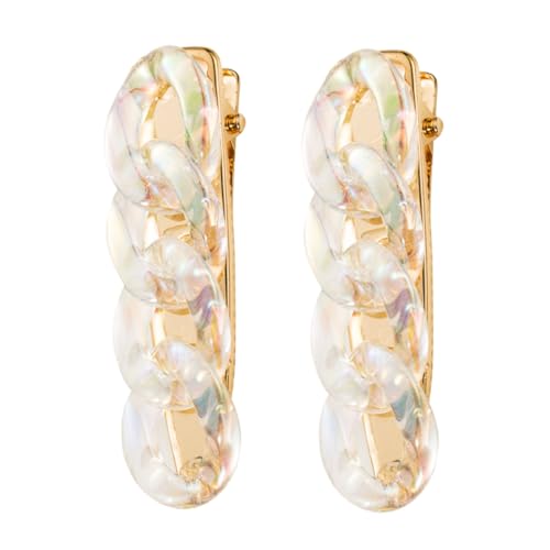 SOIMISS 2 Stück Acryl Ketten Haarspangen Damen Vielseitige Haarklammern Glatt Schonend für Dickes Duckbill Clips für Hochzeiten Partys Alltag von SOIMISS