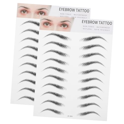 SOIMISS 2stücke Künstliche Augenbrauen Schwarz Transfer Sticker Augenbrauen-imitation Schablonen Für Männer Frauen von SOIMISS