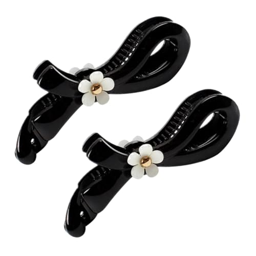 SOIMISS 2 Stück Bananen Haarspangen mit Blumenmotiv und Langlebige Haarklammern für Damen und Mädchen Rutschfester Pferdeschwanzhalter Geeignet für Haartypen und Anlässe von SOIMISS