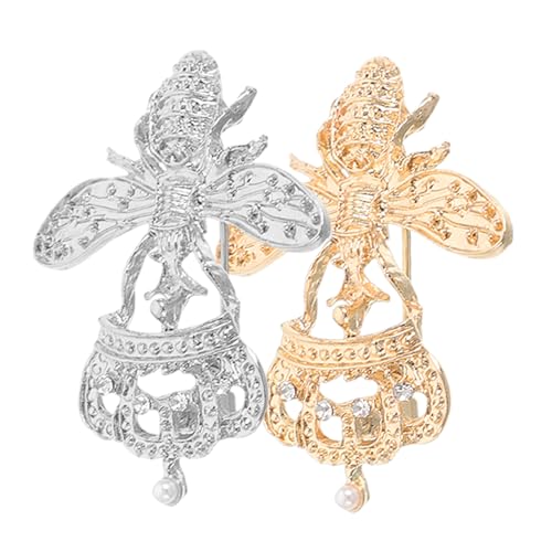 SOIMISS 2stücke Bienenbrosche Für Damen Mit Krone Und Strasssteinen Funkelnde Anstecknadel Für Outfits Und Accessoires SOIMISS 2stücke Bienenbrosche Für Damen Mit Krone Und Strasssteinen Funkelnde Anstecknadel Für Outfits Und Accessoires von SOIMISS