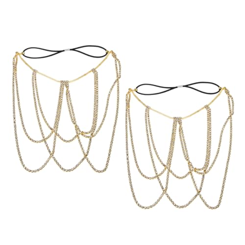 SOIMISS 2 Stück Boho Stil Elastische Bein Kette Körperkette Frauen Glitzernde Oberschenkel Schmuck für Strandurlaube und Sommerpartys von SOIMISS