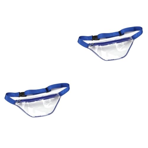 SOIMISS 2stücke Fashion Wasserdichter Hüftbeutel Aus PVC Transparente Bauchtasche Für Männer Und Frauen Für Strand Blau Verstellbarer Gürtel Leicht Und Praktisch von SOIMISS