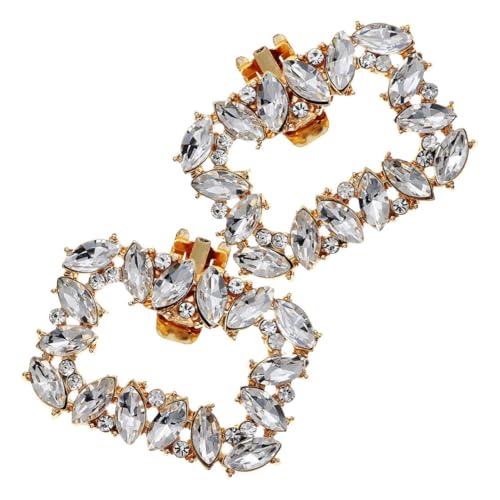 SOIMISS 2 Stück Dekorativer Schuhclip aus Langlebigem Zinklegierung Metall mit Strasssteinen Abnehmbar Elegante Schuhschnalle für Damen Hochzeit Party High Heels Zubehör von SOIMISS