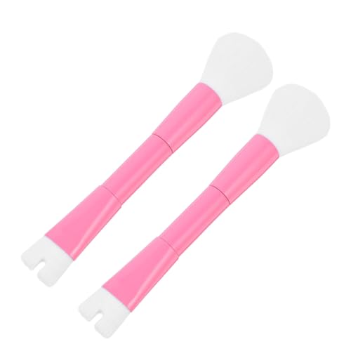 SOIMISS 2 Stück Doppelkopf Make up Pinsel U förmiger Konturenpinsel für Nase Puder Highlighter Pinsel für Frauen Vielseitig Professionell und Einfach zu Reinigen von SOIMISS