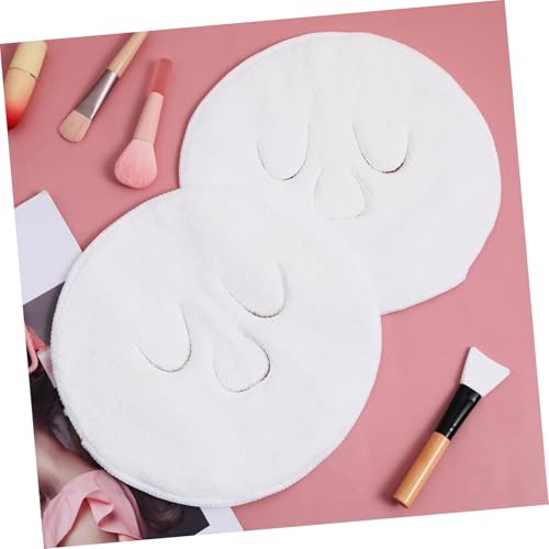 SOIMISS 2 Stück Doppellagiges Dickes Korallenvlies Warmkompressen Handtuch Feuchtes Gesichtspflege Tuch für Sanfte Hautpflege Wiederverwendbar Hautfreundlich Passend für Gesichtsmaske von SOIMISS