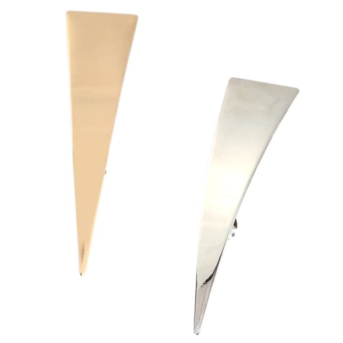 SOIMISS 2 Stück Dreieckige Haarklammern für Mädchen und Damen Geometrische Duckbill Haarspangen in Gold und Silber Langlebige Haarklemmen für Vielseitiges Hairstyling und Salongebrauch von SOIMISS
