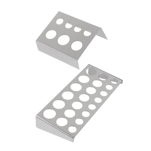 SOIMISS 2 Stück Edelstahl Ink Cup Holder und Pigmentständer Langlebig Robust für Tattoo Farbenhalter Organizer Zubehör von SOIMISS