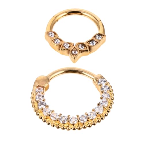 SOIMISS 2 Stück Edelstahl Nasenringe Teiliges mit Funkelnden Zirkonia Leicht Glatt und Modisch Klassischer Stil Geeignet für Damen Nasenpiercing und Trendige Street Party Dekorationen SOIMISS 2 Stück Edelstahl Nasenringe Teiliges mit Funkelnden Zirkonia Leicht Glatt und Modisch Klassischer Stil Geeignet für Damen Nasenpiercing und Trendige Street Party Dekorationen von SOIMISS