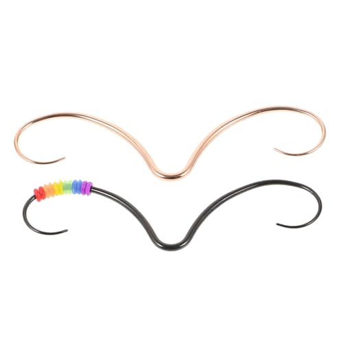 SOIMISS 2 Stück Edelstahl Septum Ring Roségold Nasenpiercing Schmuck Schnurrbart Design Komfortabel Sicher für Damen von SOIMISS