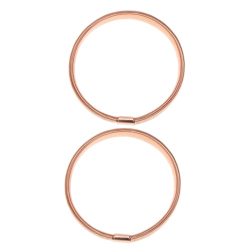 SOIMISS 2 Stück Elastische Herren Armbänder Arm Cuff Sleeve Garters Verstellbare Armringe für Männer für Hemden Gold Farbe Leicht von SOIMISS