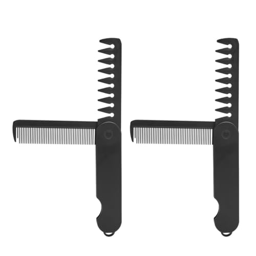 SOIMISS 2 Stück Faltbarer Reise haarkamm Feinen und Breiten Zähnen Kompakter Leichter Taschenkamm zum Glatten Kämmen Platzsparend für Männer und Frauen Unterwegs von SOIMISS