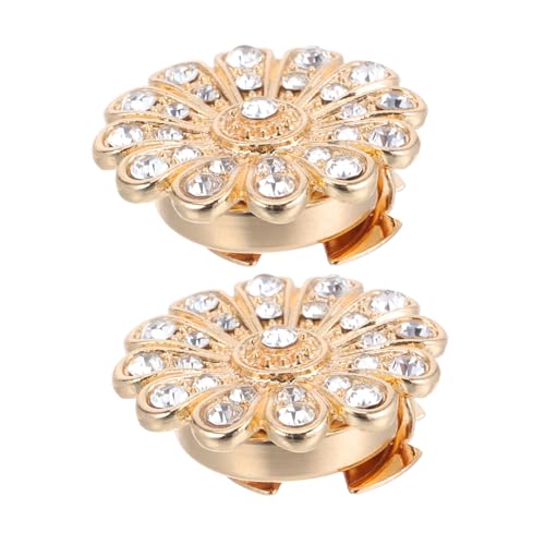 SOIMISS 2 Stück Funkelnde Strass Knopfüberzüge für Hemden Langlebige Metall Cufflink-accessoires für Herren und Damen Einfache Anbringung Modische Schmuckknöpfe für Hemd und Jacke von SOIMISS