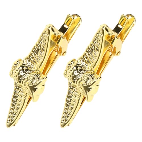 SOIMISS 2 Stück Goldene Krawattenklammern Herren Zinklegierung Robuste Krawattennadeln Business Hochzeit Formelle Anlässe Stilvolle Anzug accessoires von SOIMISS