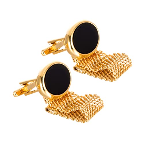 SOIMISS 2 Stück Goldene Oval Manschettenknöpfe Hochwertige Knöpfe für Kleidung und Handarbeiten für Hemden Anzüge und Kreative Projekte von SOIMISS