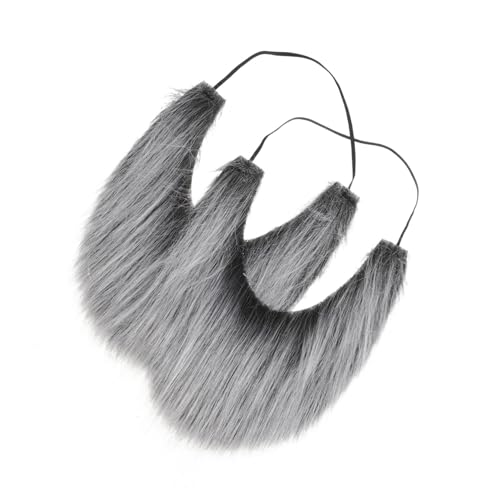 SOIMISS 2 Stück Graue Kostüm Gesichtsbehaarung für Männer Einfach Anzubringen Wiederverwendbar für Halloween Cosplay und Maskerade Partys von SOIMISS