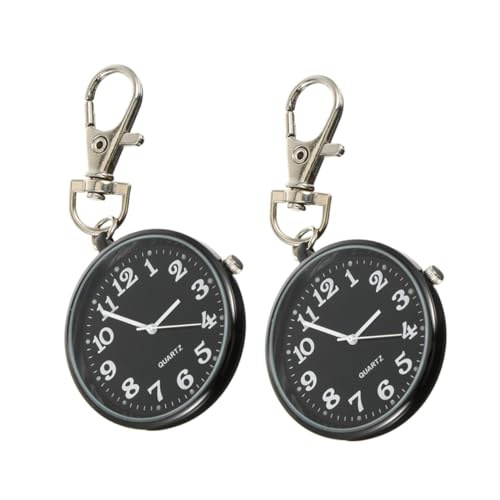 SOIMISS 2stücke Taschenuhr Mit Schlüsselanhänger Digitalanzeige Tragbar Für Studenten Und Ältere Elegante Uhr Zum Anhängen Praktisches Zeitmesser Für Brustträger von SOIMISS