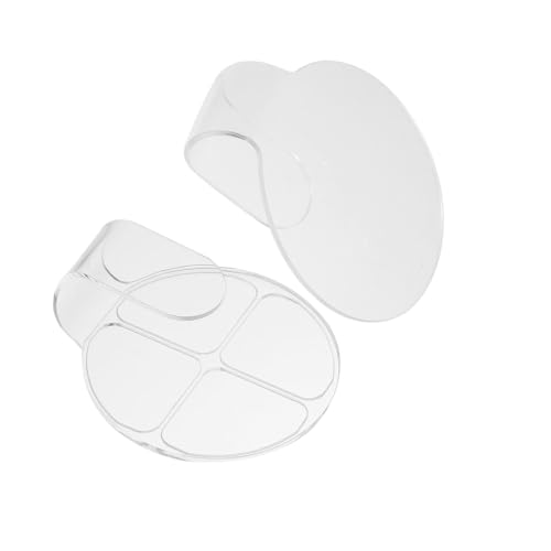 SOIMISS 2 Stück Handheld Makeup Mixing Plates Acryl Mischpalette für Kosmetik Lidschatten und Nagelkunst Praktische und Langlebige Makeup Trays für Unterwegs von SOIMISS