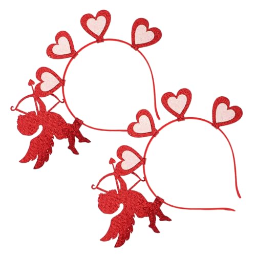 SOIMISS 2 Stück Herz Haarreif Rotes Valentinstag Kopfschmuck Romantisch Party Haarschmuck Für von SOIMISS