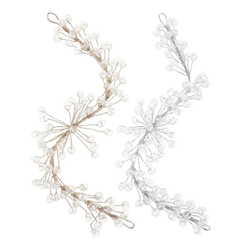 SOIMISS 2 Stück Hochzeit Haarschmuck Haarband für Bräute Handgefertigtes Haar Accessoire mit Vielseitig Leicht für Verschiedene Hochzeitsfrisuren von SOIMISS