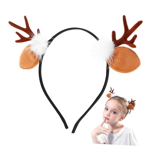 SOIMISS 2 Stück Leichtes Flockiertes Hirschgeweih Haarband Party Haarschmuck Weihnachtsdeko Festliches Elchgeweih Haarreif für Mädchen von SOIMISS