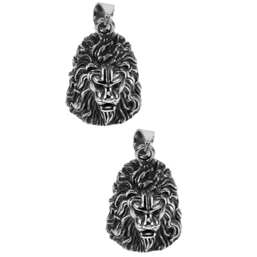 SOIMISS 2 Stück Lion Head Schlüsselanhänger mit Glocke aus Vintage Herren Accessoire als für Persönlichen Gebrauch Stilvolle Dekoration für Look von SOIMISS