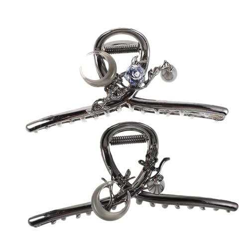SOIMISS 2 Stück Metall Haarspangen mit Rosen Design Rutschfeste Krallenklemmen für Frauen Mädchen Starker Halt für Dünnes Dickes Haar Minimalistisches Haar Accessoire für Alltag Besondere von SOIMISS
