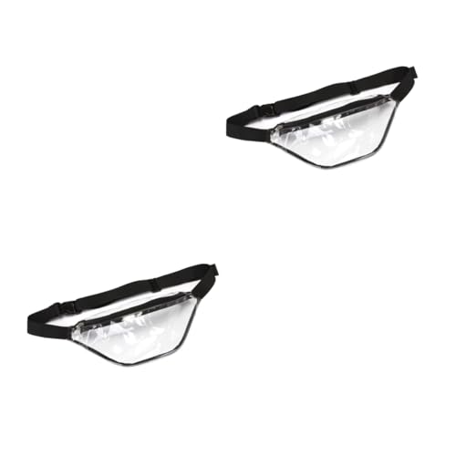 SOIMISS 2stücke Fashion wasserdichte Bauchtasche Aus PVC Transparente Fanny Pack Für Strand Und Outdoor-aktivitäten Für Männer Und Frauen Schwarz von SOIMISS