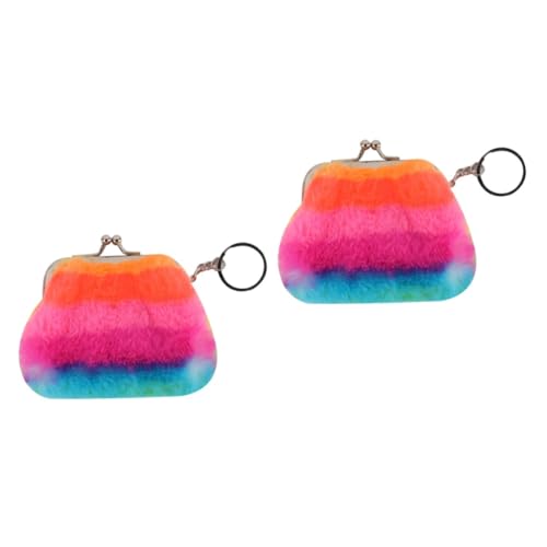 SOIMISS 2stücke Kids Geldbörse Plüsch Münzbeutel Für Mädchen Kleiner Mode Geldbeutel Für Frauen Bunter Design Für Schule Und Freizeit Leicht Strapazierfähig von SOIMISS