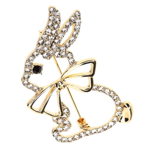 SOIMISS 2 Stück Ostern Brosche Strass Hase Kaninchen Brosche Anstecknadel Kristall Tier Hase Broschen Anstecknadeln Für Frauen Mädchen Easte von SOIMISS