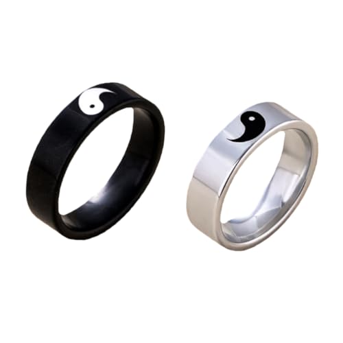 SOIMISS 2 Stück Paarringe Symbol Verlobungsringe und Ihn Verstellbar Komfortabel Hochzeit von SOIMISS