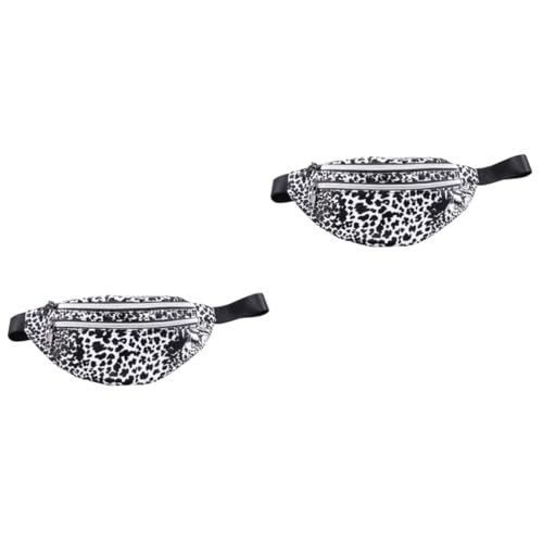 SOIMISS 2stücke Leopardenmuster Bauchtasche Für Damen Dual-Zipper Hüfttasche Mit Verstellbarem Gurt Für Reisen Sport Und Freizeit Zur Aufbewahrung Von Handy Geldbörse Und Mehr von SOIMISS
