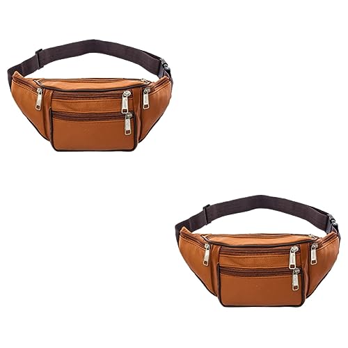 SOIMISS 2stücke Men Pu Vintage Fanny Pack wasserdichte Reisetasche Mit Verstellbarem Gürtel Für Outdoor-aktivitäten Freizeit Und Sport Kreatives Design Langlebig Und Strapazierfähig von SOIMISS