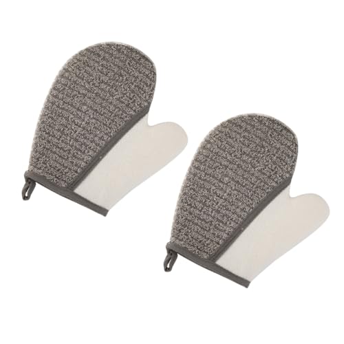 SOIMISS 2 Stück Peeling Bad Handschuhe aus Leinen Praktische Körperreinigungshandschuhe für Männer und Sanftes Peeling und Tiefenreinigende Wirkung für Dusche und Badewanne von SOIMISS