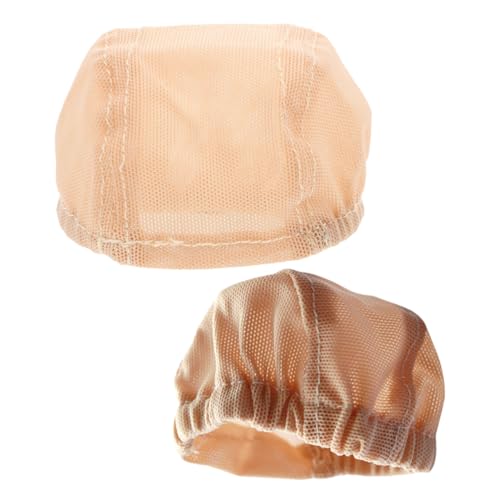SOIMISS 2 Stück Puppen Wig Netzkappen Bjd Futterweben Kappen Kostüm Wig Hut Zubehör für Verschiedene Puppenkopfgrößen Leicht zu Reinigen und Anzupassen von SOIMISS