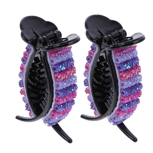 SOIMISS 2 Stück Regenbogen haarklammern mit Funkelnden Strasssteinen Starke Mittelgroße Haarklammer für Damen und Mädchen Vielseitiges Styling zubehör für Party Hochzeit und Alltag von SOIMISS