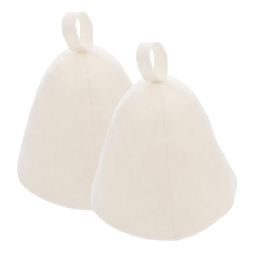 SOIMISS Saunahut aus Filz 2 Stück Flexibel Tragbar Wiederverwendbare Badezimmer Sauna Mütze Atmungsaktives Sauna Zubehör für Damen und Herren Filzhut für und Dusche von SOIMISS