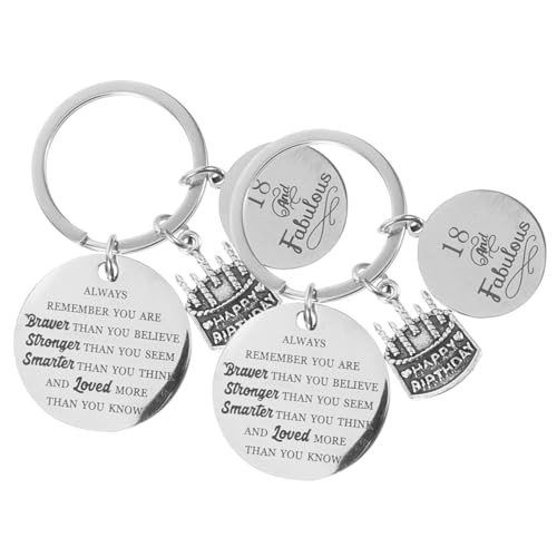 SOIMISS Schlüsselanhänger Für Männer Edelstahl Schlüsselanhänger Zum 18 Geburtstag Für Männer Großpackung von SOIMISS