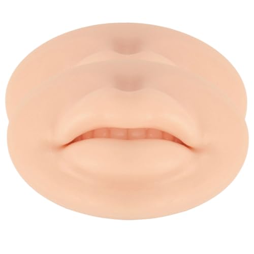 SOIMISS 2 Stück Silikon Lippen Übungshaut Doppelseitig Weiches Tattoo Training Makeup Skin Für Anfänger Und Profis Realistische Lippenstruktur Für Piercing Und Tattoo Practice Zubehör von SOIMISS
