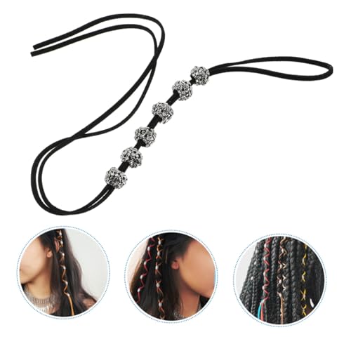 SOIMISS 2 Stück Skull Haarband Vintage Halloween Haaraccessoires DIY Haarring mit Relief Schwarz für Zöpfe Pferdeschwanz Haarschmuck Braids Zubehör Damen Mädchen von SOIMISS