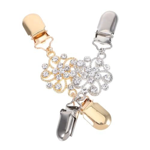 SOIMISS 2stücke Schalnadel Mit Strasssteinen Schalclips Pulloverschnalle Schalkragenverschluss Retro-pulloverclips Schalknopf Clip Bekleidungsnadel Kleiderklammer Für Damen von SOIMISS