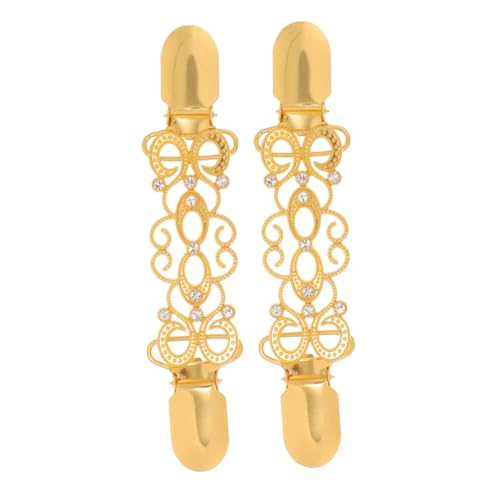 SOIMISS 2 Stück Strassbesetzte Pullover Clips aus Vielseitige Cardigan Clips und Hemdclip für Damen Eleganter Kragenhalter zur Dekoration Fixieren von Kleidung von SOIMISS