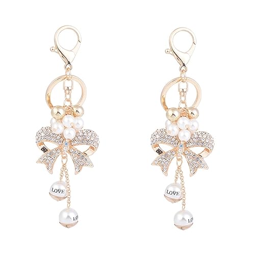 SOIMISS Taschenanhänger Weiß Schlüsselanhänger Strass 2 Stück Taschenanhänger Schlüsselanhänger Schlüsselanhänger Damen Taschenanhänger von SOIMISS