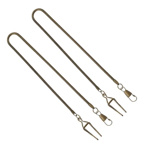 SOIMISS 2 Stück Taschenuhrkette Metallkette Vintage Stil Glatt Poliert Robuste Herren Accessoire Kompatibel Mit Verschiedenen Taschenuhren Praktisch Zum Befestigen Und von SOIMISS